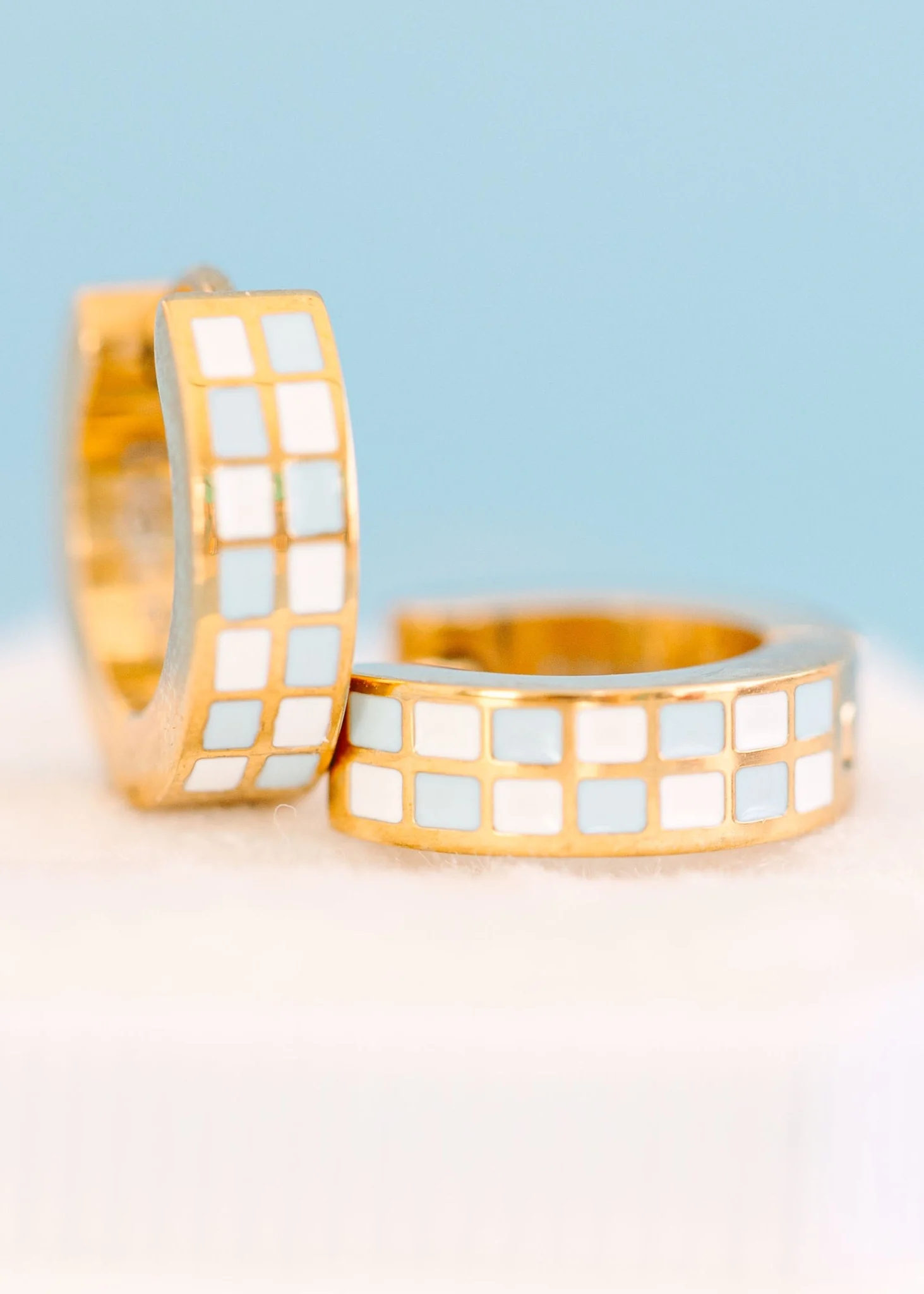 Baby Blue Checkered Huggies - Image 2